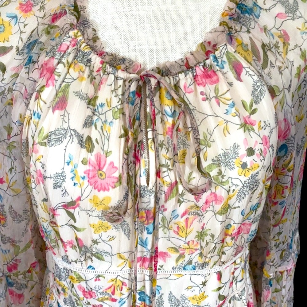 Boho Floral Bell Sleeve Maxi Dress